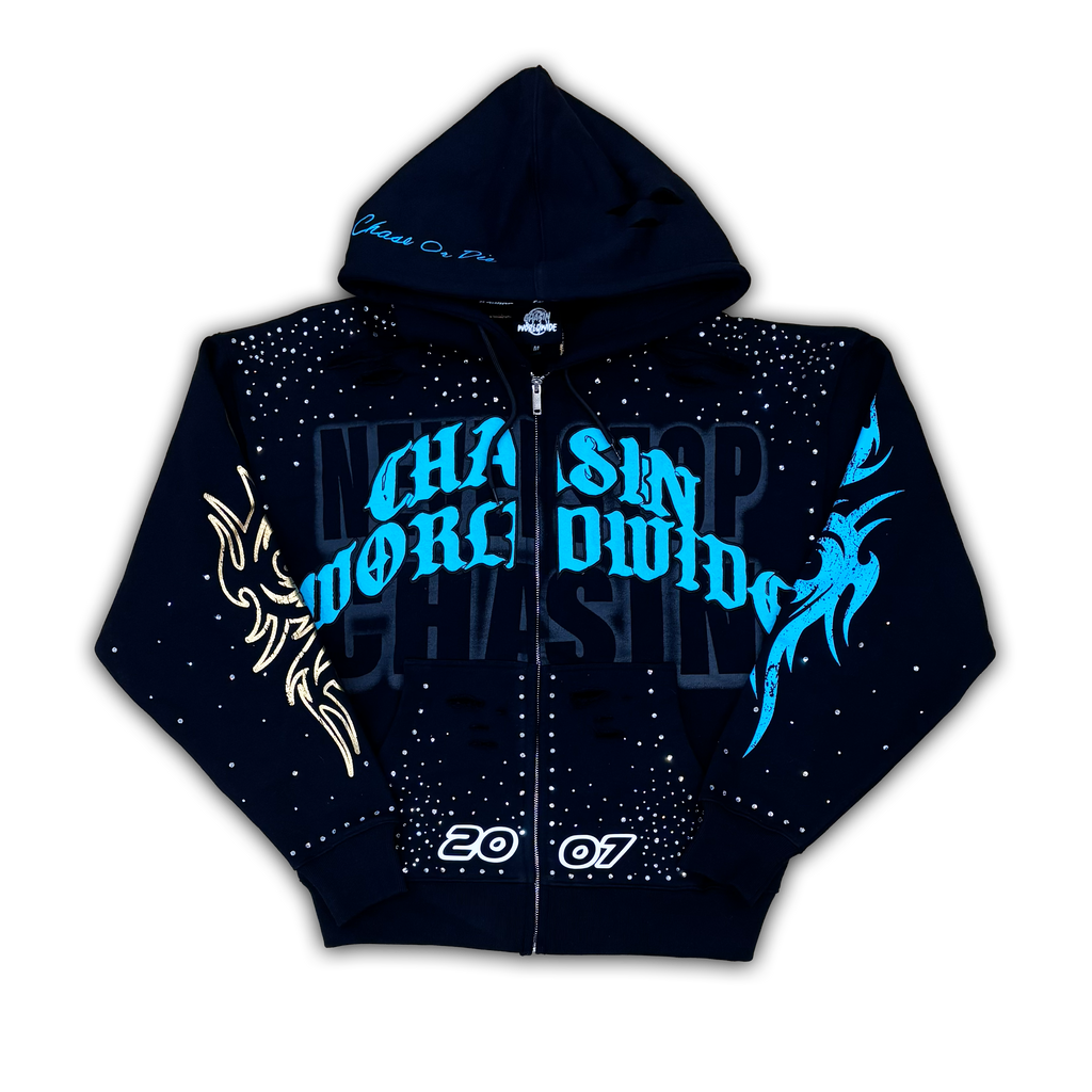 NEVER STOP CHASIN (Gamma) Zip up Hoodie