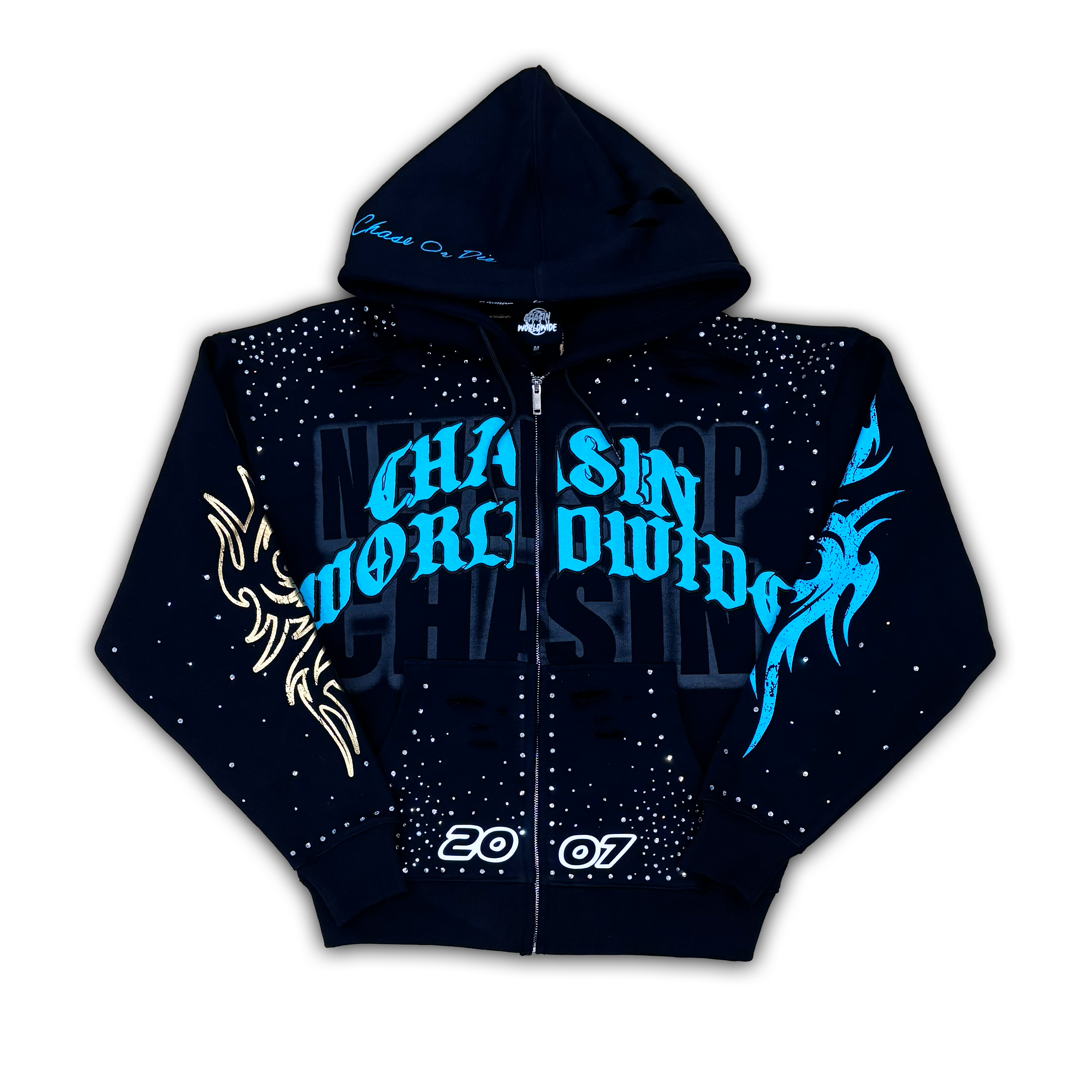 NEVER STOP CHASIN (Gamma) Zip up Hoodie