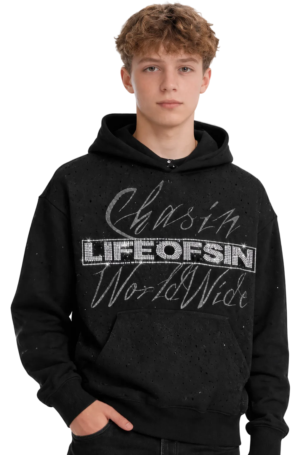 LIFE OF SIN (Black Stones) Pullover Hoodie
