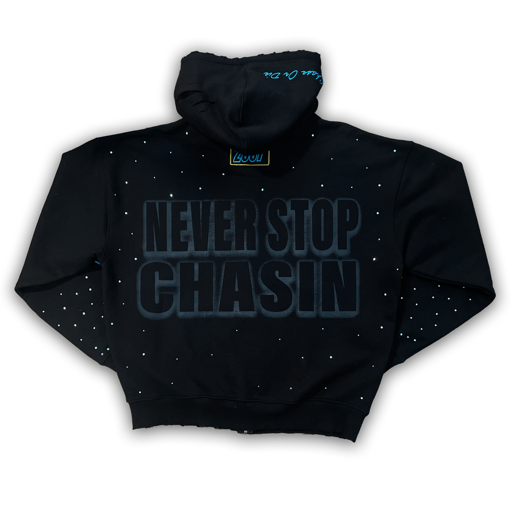 NEVER STOP CHASIN (Gamma) Zip up Hoodie