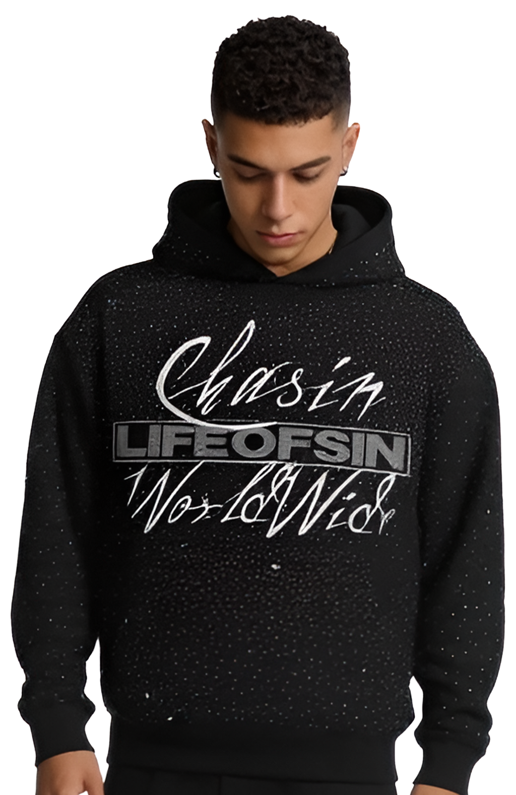 LIFE OF SIN (Clear Stones) Pullover Hoodie