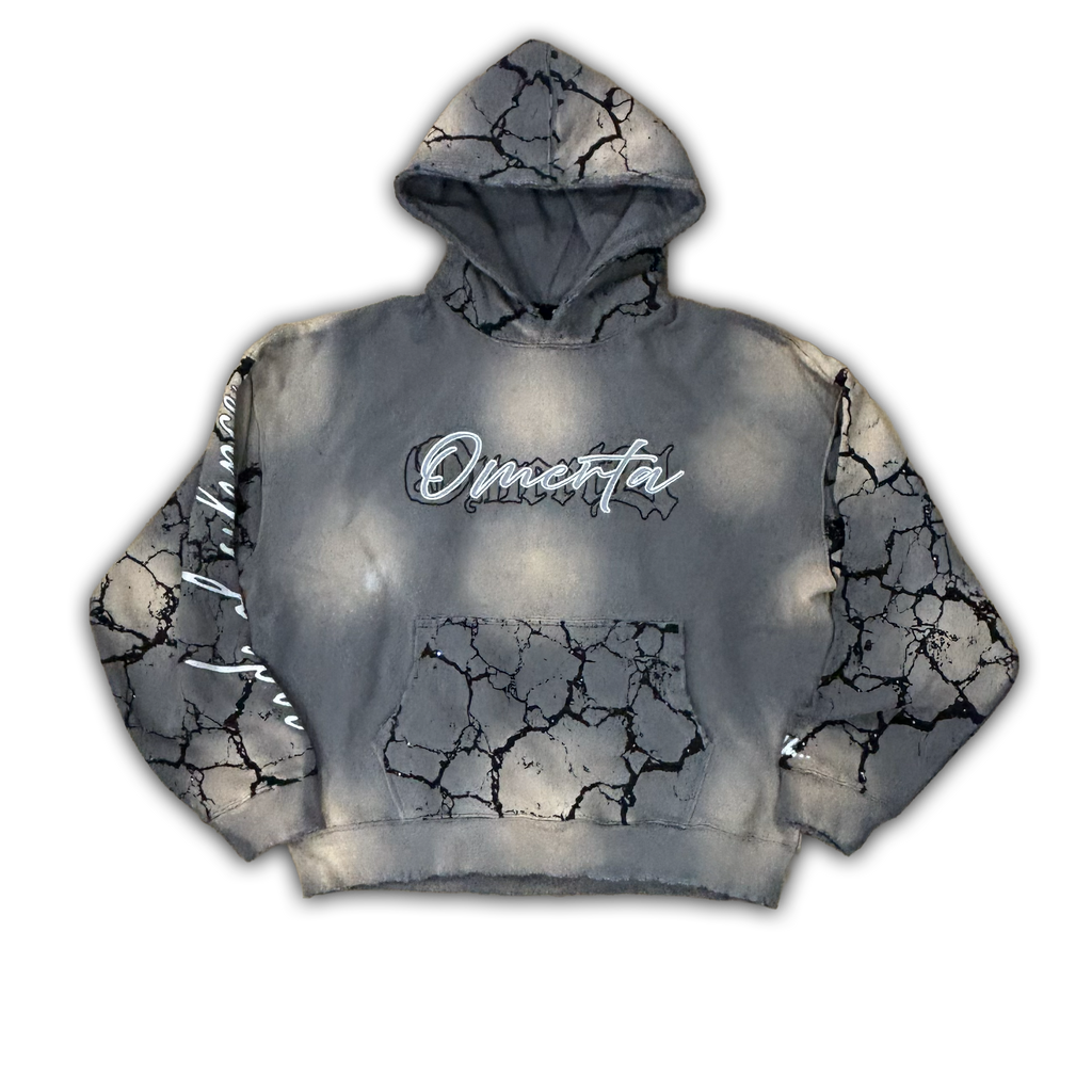 OMERTA Rhinestone Pullover Hoodie