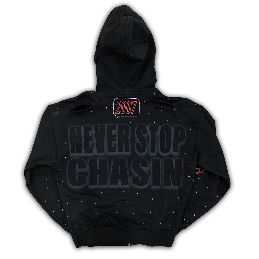 Never Stop (Bred)  Zip up hoodie