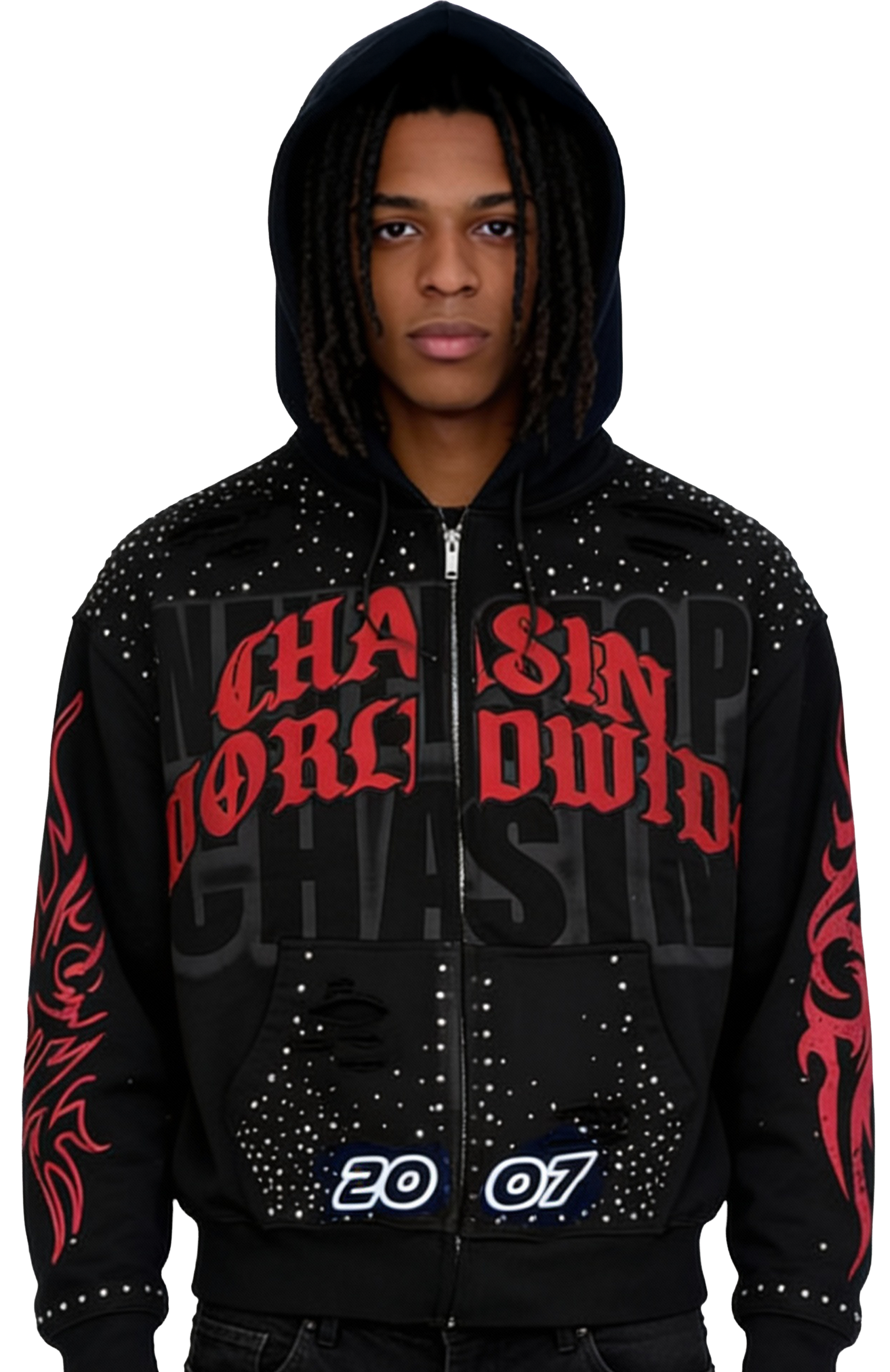 Never Stop (Bred)  Zip up hoodie