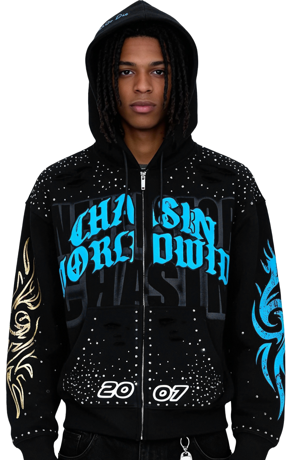 NEVER STOP CHASIN (Gamma) Zip up Hoodie