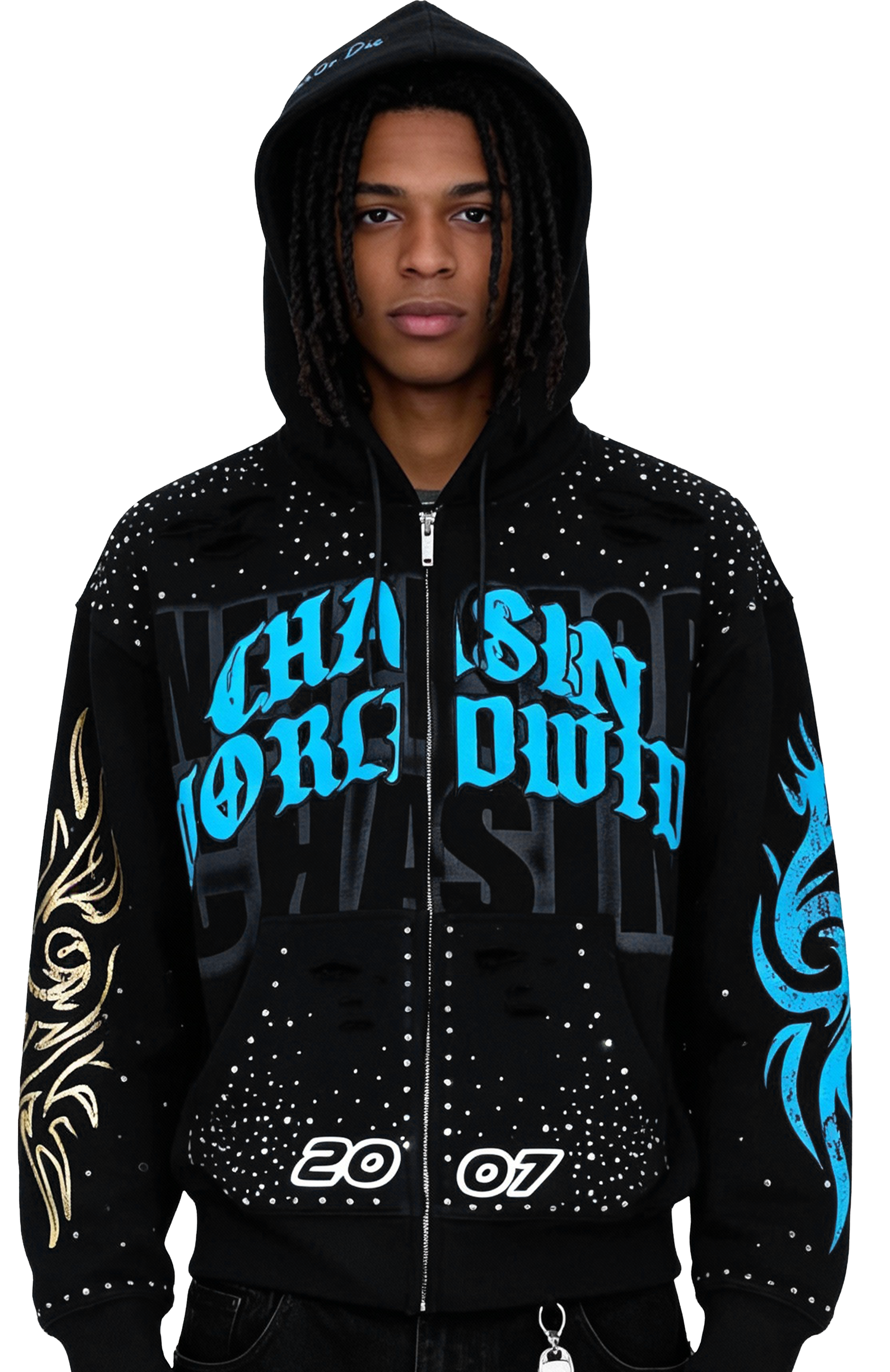 NEVER STOP CHASIN (Gamma) Zip up Hoodie